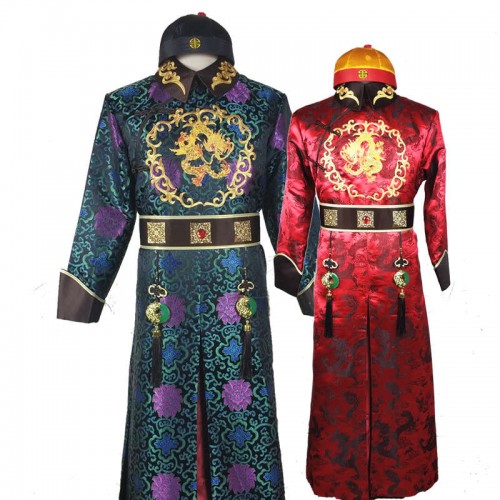 men's Prince Baylor Han tang Qing ming hanfu Chinese traditional folk costumes Emperor king cosplay performance gown photos shooting Dragon Robe for male